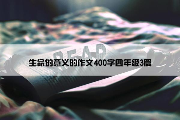 生命的意义的作文400字四年级3篇