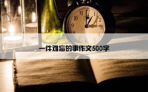 一件难忘的事作文500字