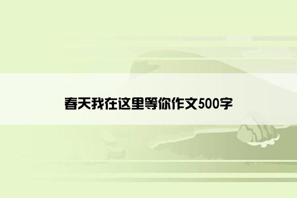 春天我在这里等你作文500字