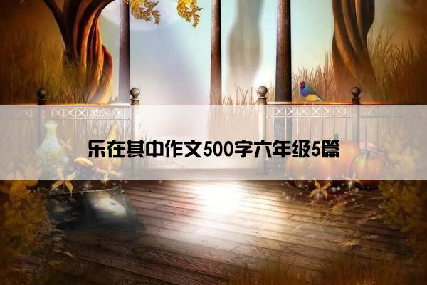 乐在其中作文500字六年级5篇