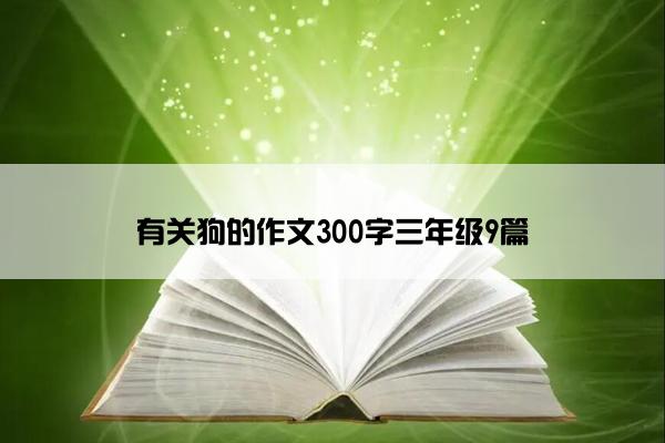 有关狗的作文300字三年级9篇