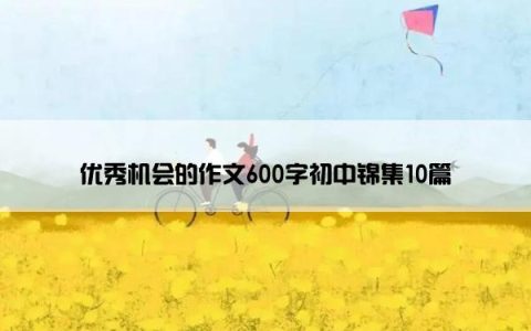 优秀机会的作文600字初中锦集10篇