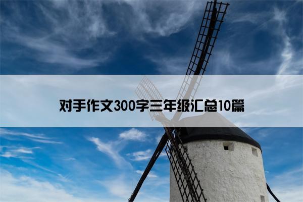 对手作文300字三年级汇总10篇