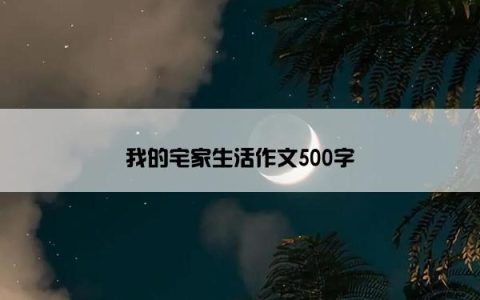 我的宅家生活作文500字