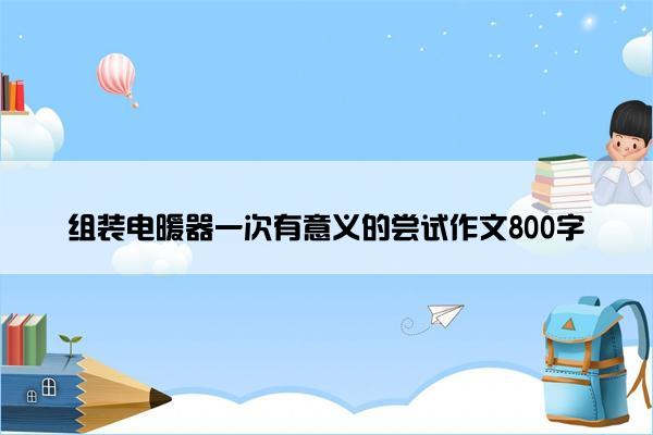 组装电暖器一次有意义的尝试作文800字