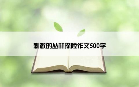 刺激的丛林探险作文500字