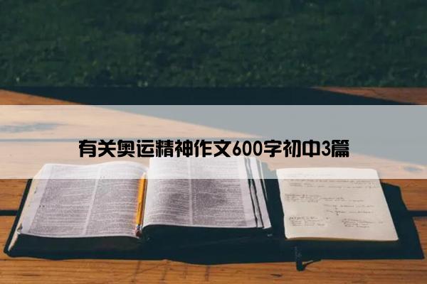 有关奥运精神作文600字初中3篇