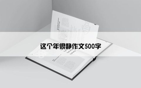 这个年很静作文500字