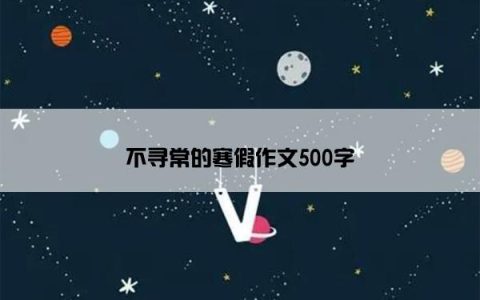 不寻常的寒假作文500字