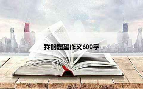 我的愿望作文600字