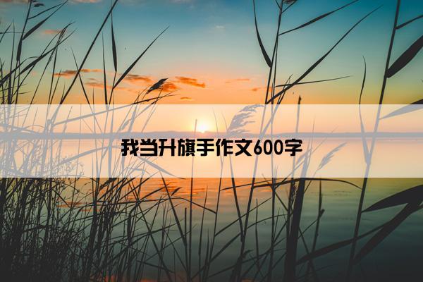 我当升旗手作文600字