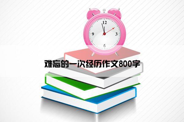 难忘的一次经历作文800字