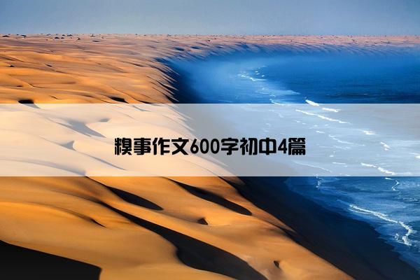 糗事作文600字初中4篇