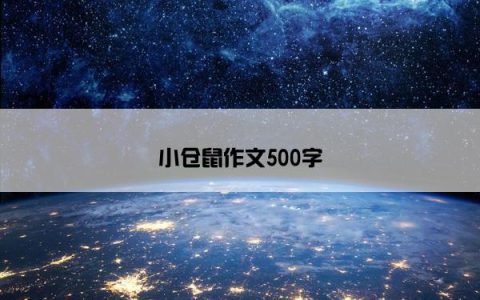 小仓鼠作文500字