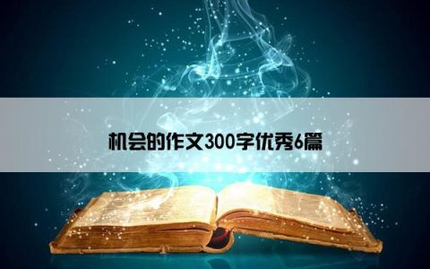 机会的作文300字优秀6篇