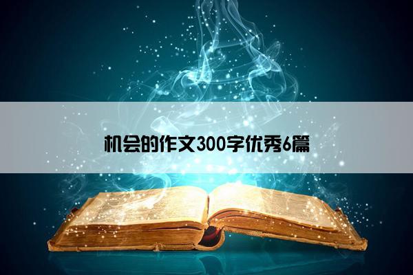 机会的作文300字优秀6篇