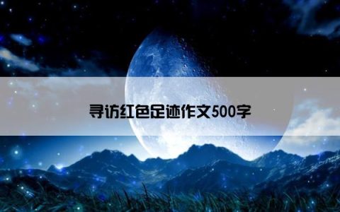 寻访红色足迹作文500字