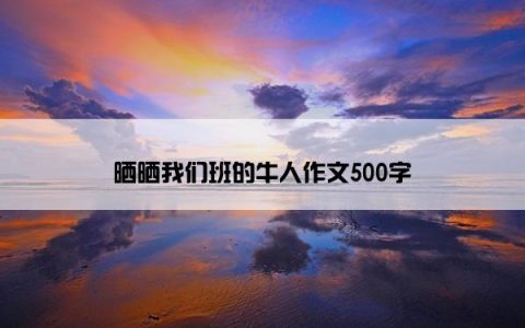 晒晒我们班的牛人作文500字