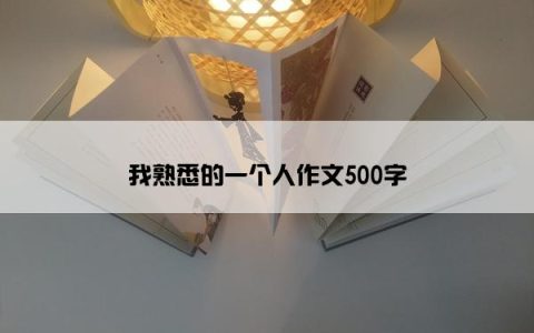 我熟悉的一个人作文500字