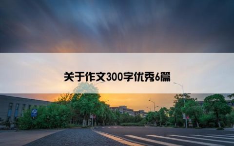 关于作文300字优秀6篇
