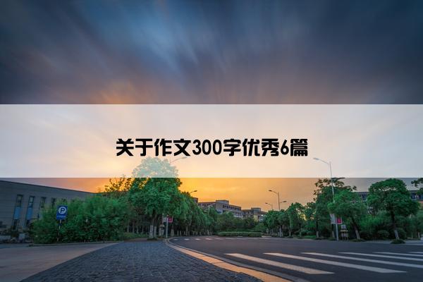 关于作文300字优秀6篇