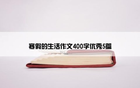 寒假的生活作文400字优秀5篇