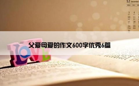 父爱母爱的作文600字优秀6篇