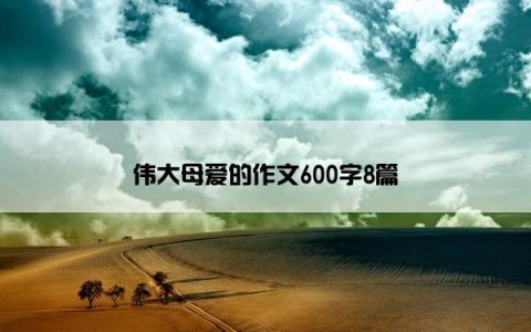 伟大母爱的作文600字8篇