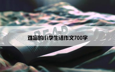 难忘的小学生活作文700字