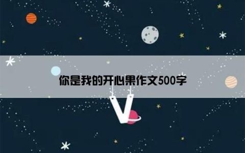 你是我的开心果作文500字