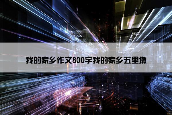 我的家乡作文800字我的家乡五里墩