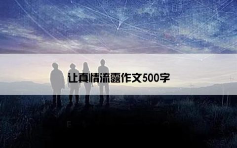 让真情流露作文500字