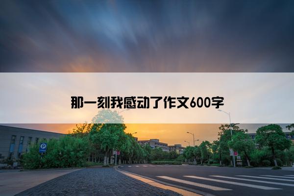 那一刻我感动了作文600字