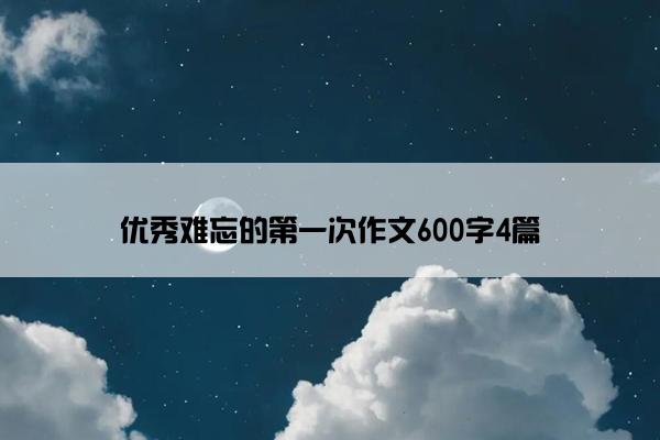 优秀难忘的第一次作文600字4篇