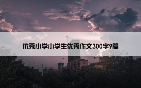 优秀小学小学生优秀作文300字9篇