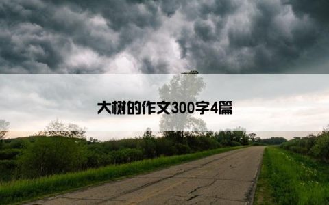 大树的作文300字4篇