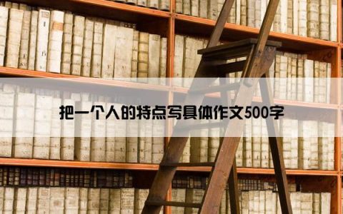 把一个人的特点写具体作文500字