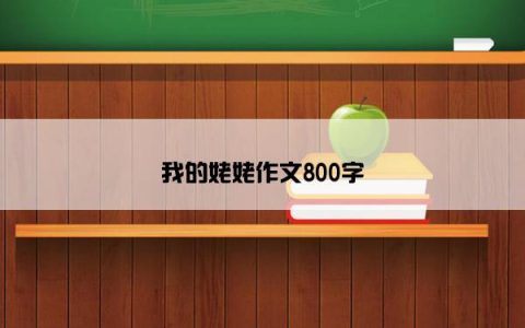 我的姥姥作文800字