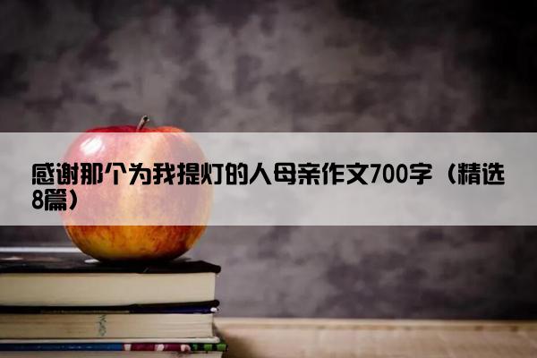 感谢那个为我提灯的人母亲作文700字（精选8篇）