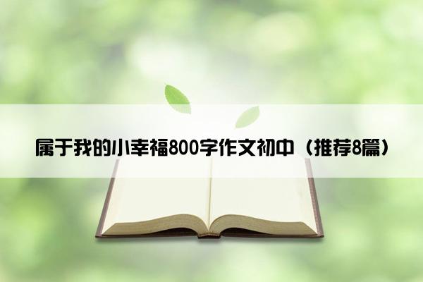 属于我的小幸福800字作文初中（推荐8篇）