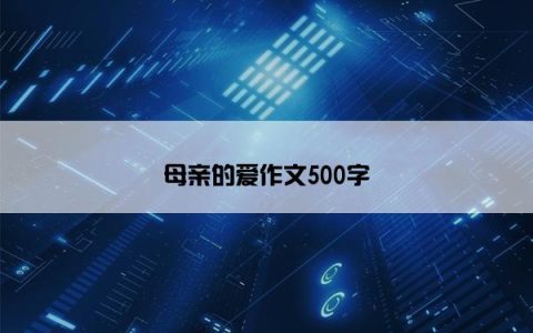 母亲的爱作文500字