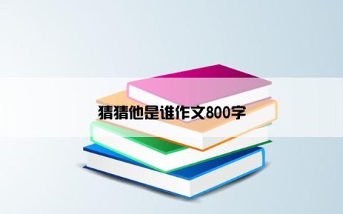猜猜他是谁作文800字