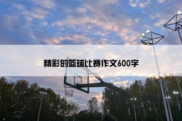 精彩的篮球比赛作文600字