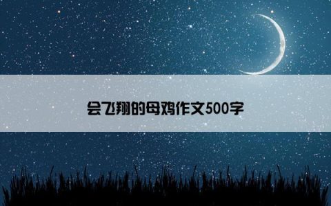 会飞翔的母鸡作文500字