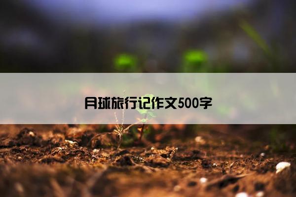 月球旅行记作文500字