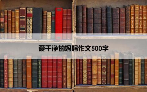 爱干净的妈妈作文500字