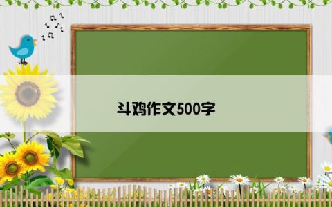 斗鸡作文500字