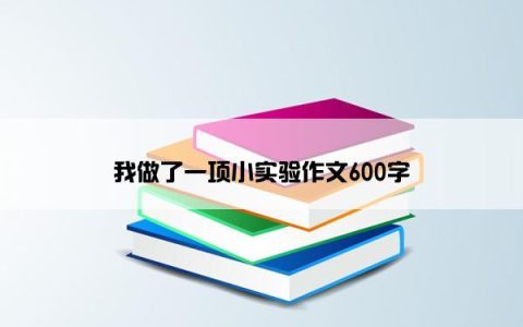 我做了一项小实验作文600字