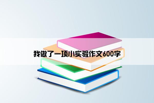 我做了一项小实验作文600字