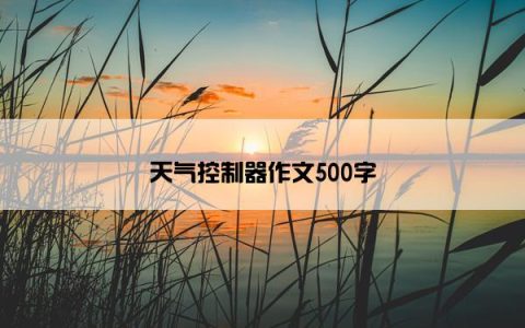 天气控制器作文500字